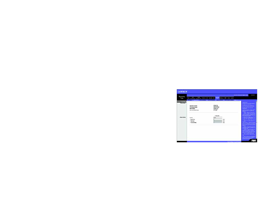Spanning tree tab - global stp | Linksys SRW2024 User Manual | Page 79 / 134