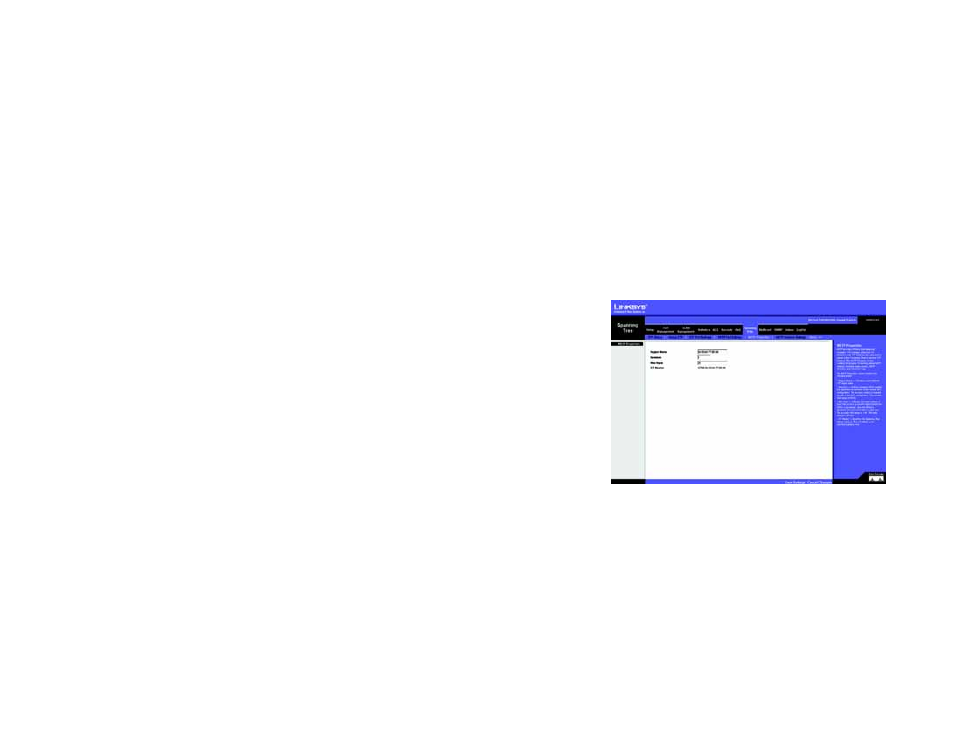 Spanning tree tab - mstp properties | Linksys SRW2024 User Manual | Page 83 / 134