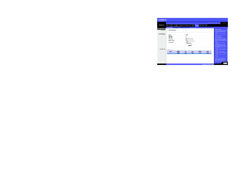 Multicast tab - igmp snooping | Linksys SRW2024 User Manual | Page 86 / 134