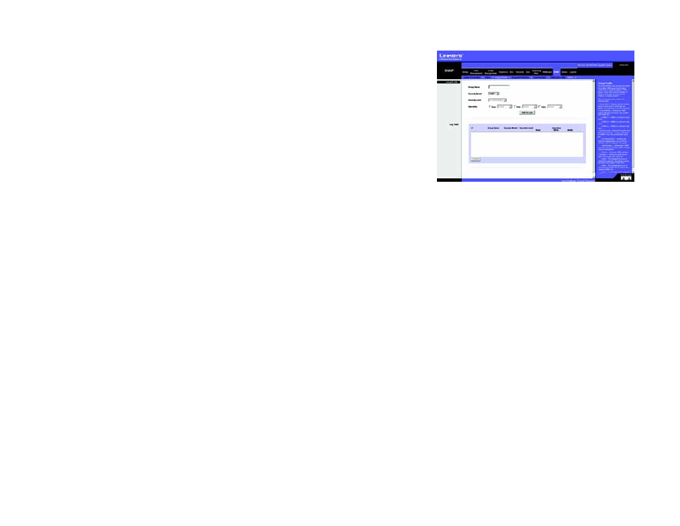 Snmp tab - group profile | Linksys SRW2024 User Manual | Page 90 / 134