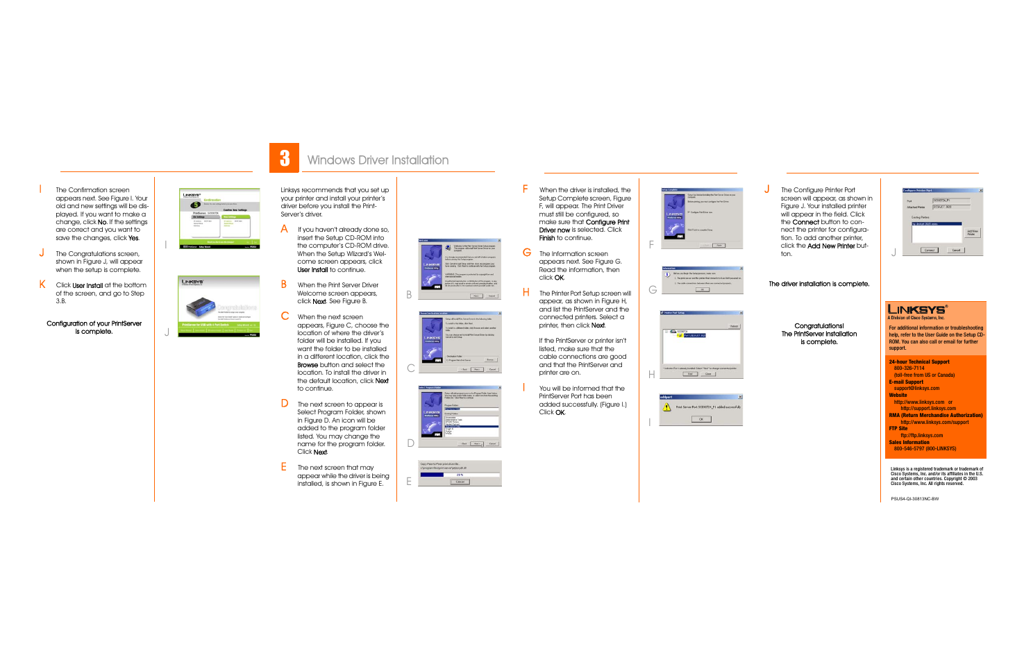 Windows driver installation | Linksys PSUS4 User Manual | Page 2 / 2