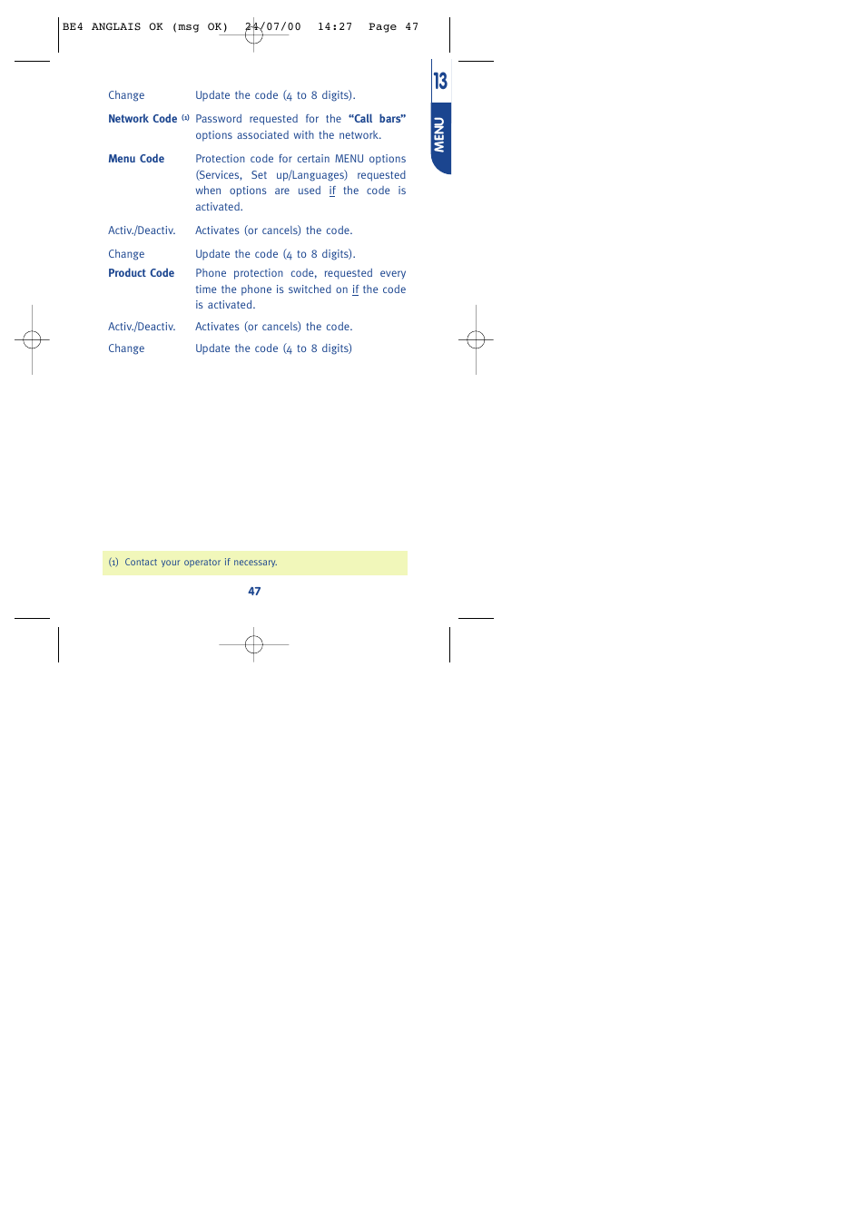 Alcatel One Touch 301 User Manual | Page 49 / 64