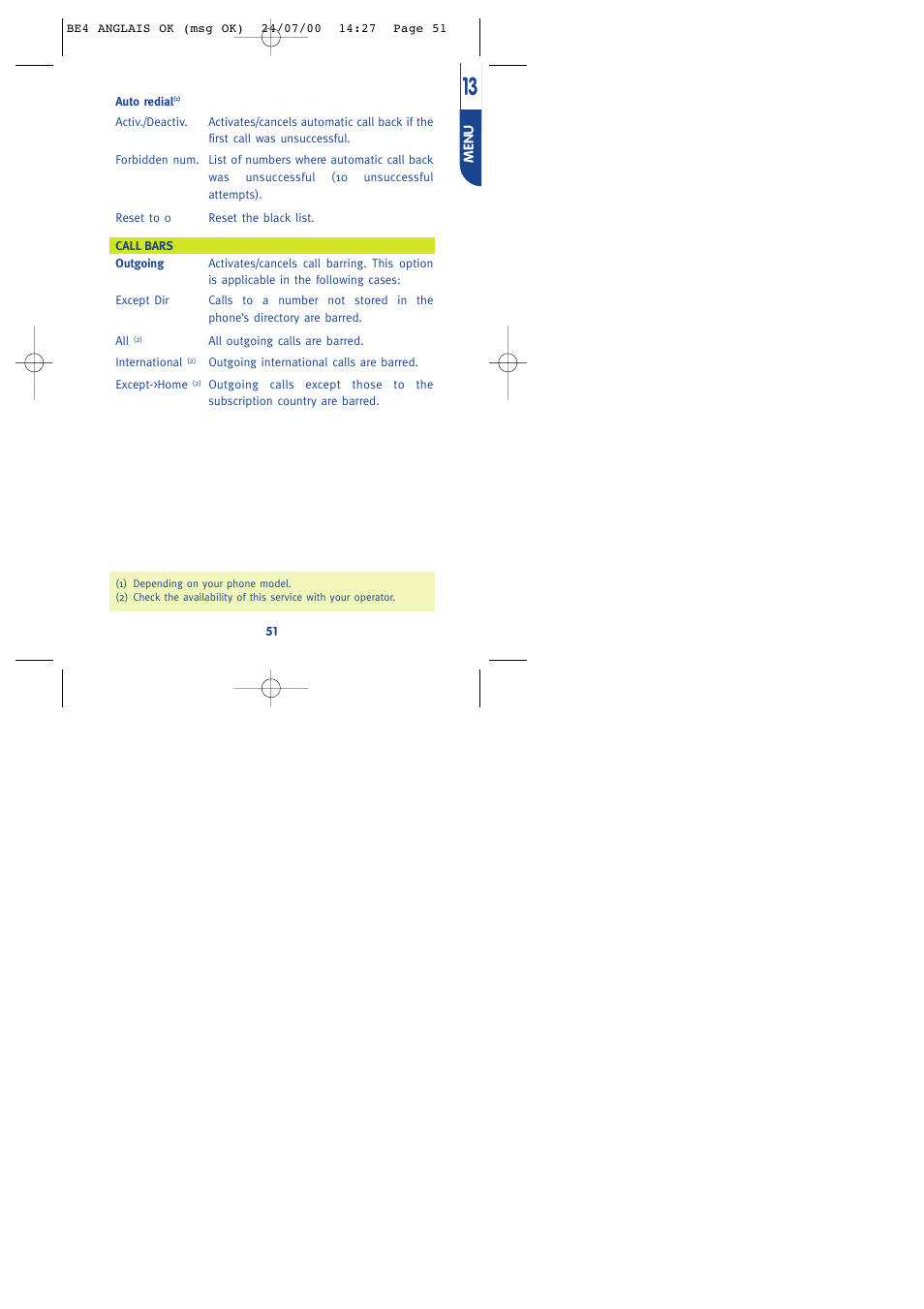 Alcatel One Touch 301 User Manual | Page 53 / 64