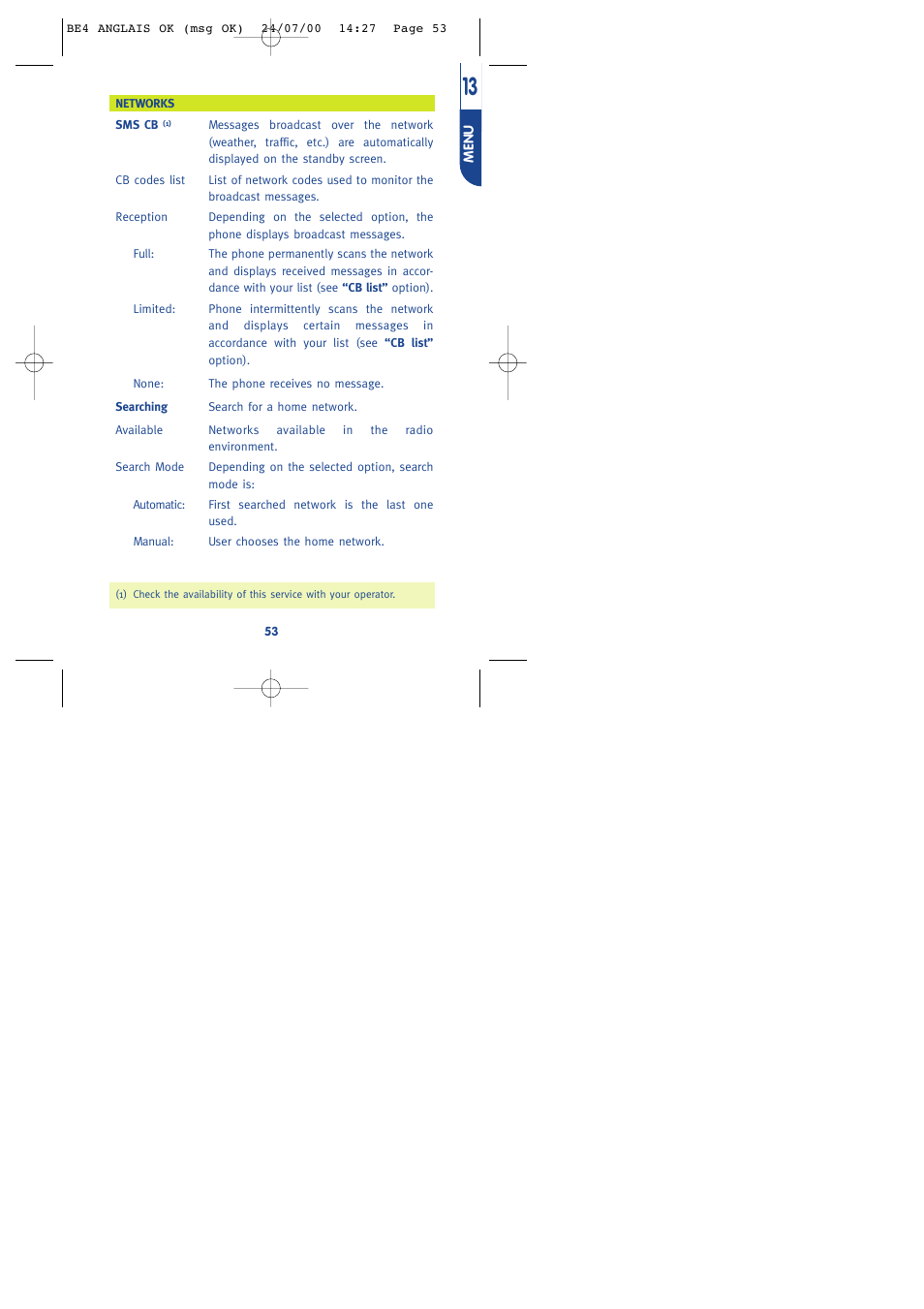 Alcatel One Touch 301 User Manual | Page 55 / 64