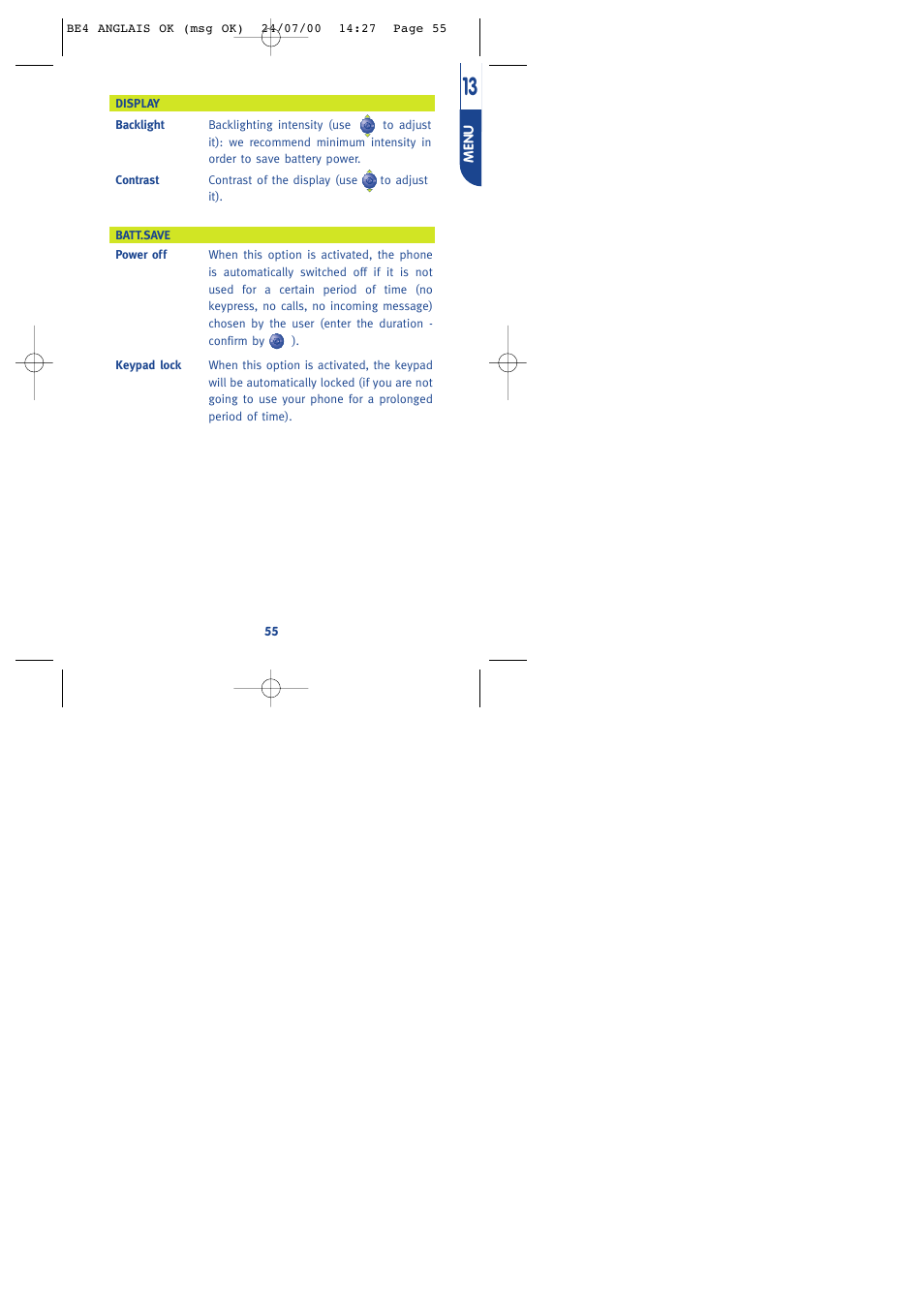 Alcatel One Touch 301 User Manual | Page 57 / 64
