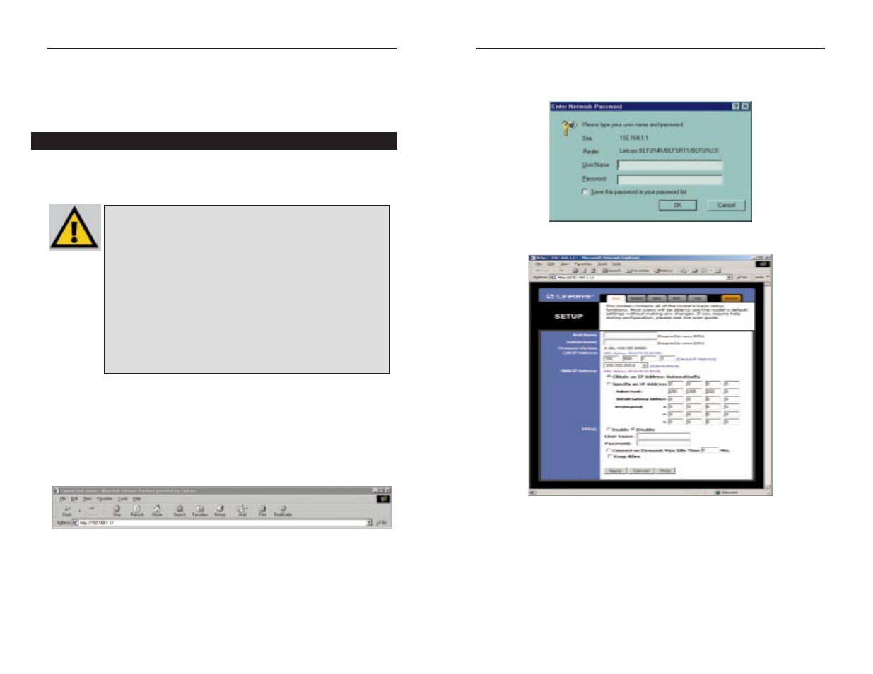 Configuring your network with the cable/dsl router | Linksys BEFSRU31 User Manual | Page 20 / 39