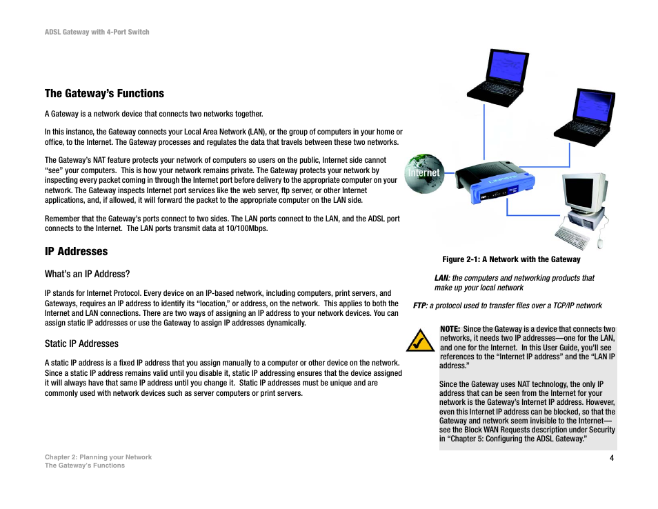 Chapter 2: planning your network | Linksys AG041 (EU) User Manual | Page 11 / 80