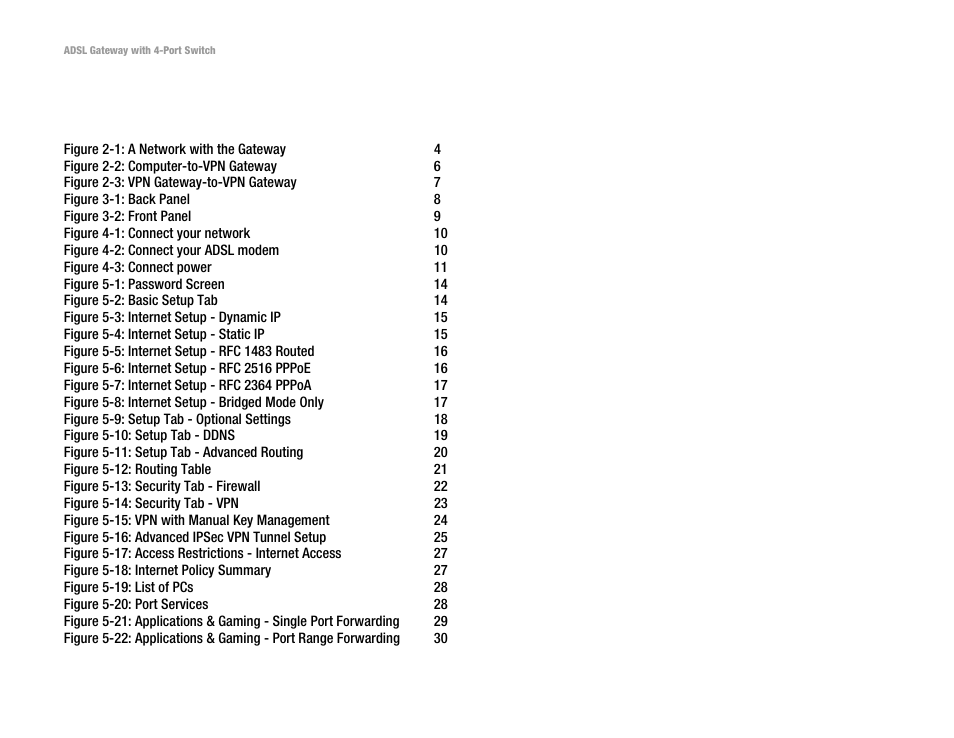List of figures | Linksys AG041 (EU) User Manual | Page 5 / 80