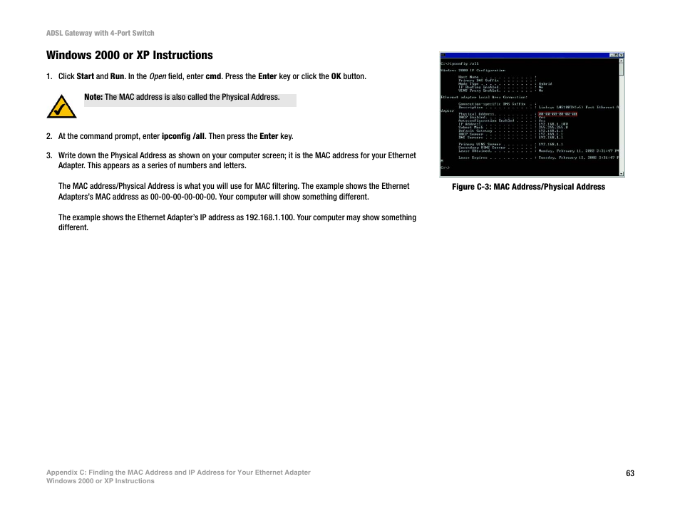 Windows 2000 or xp instructions | Linksys AG041 (EU) User Manual | Page 70 / 80