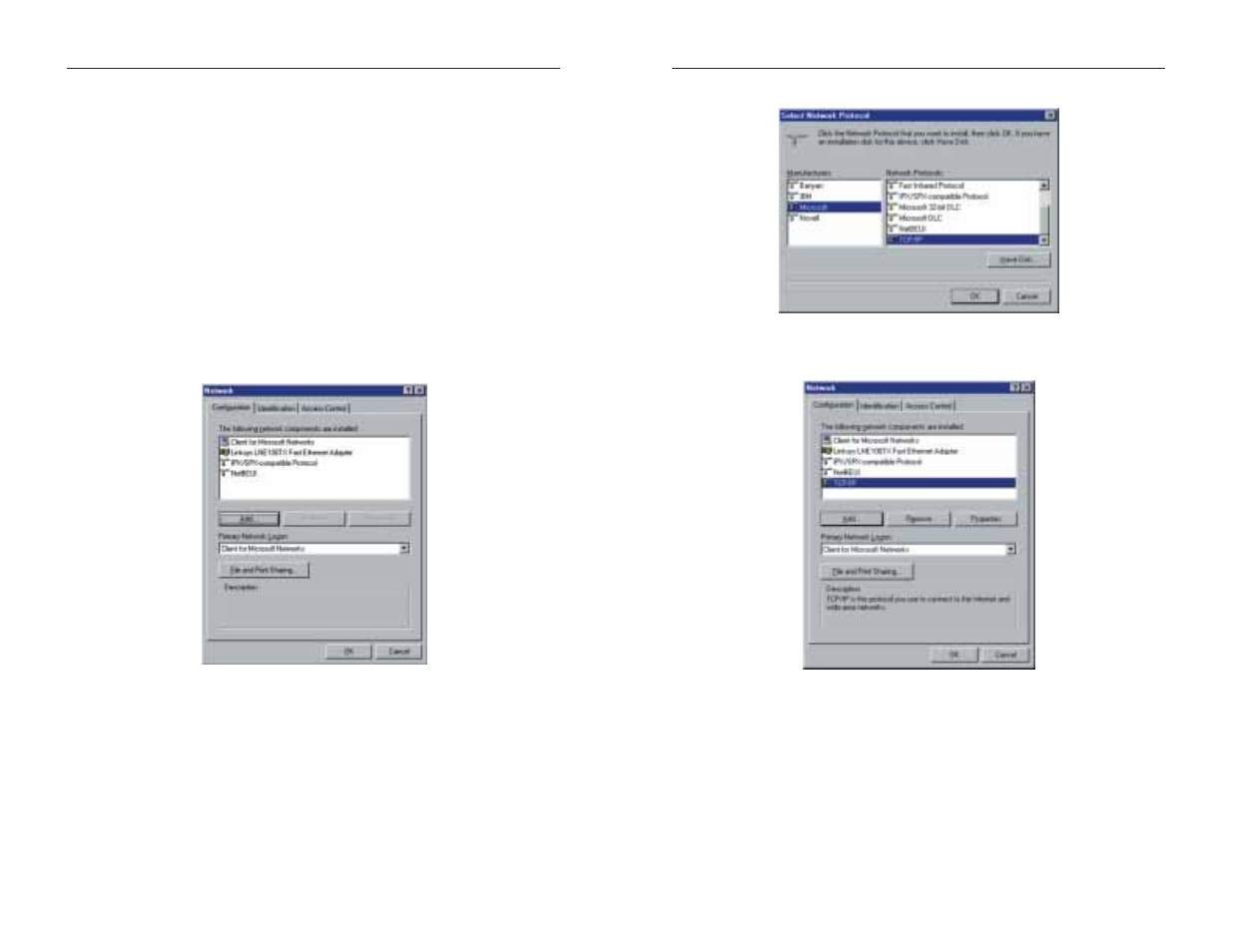 Appendix f: installing the tcp/ip protocol | Linksys Etherfast BEFSX41 User Manual | Page 64 / 75