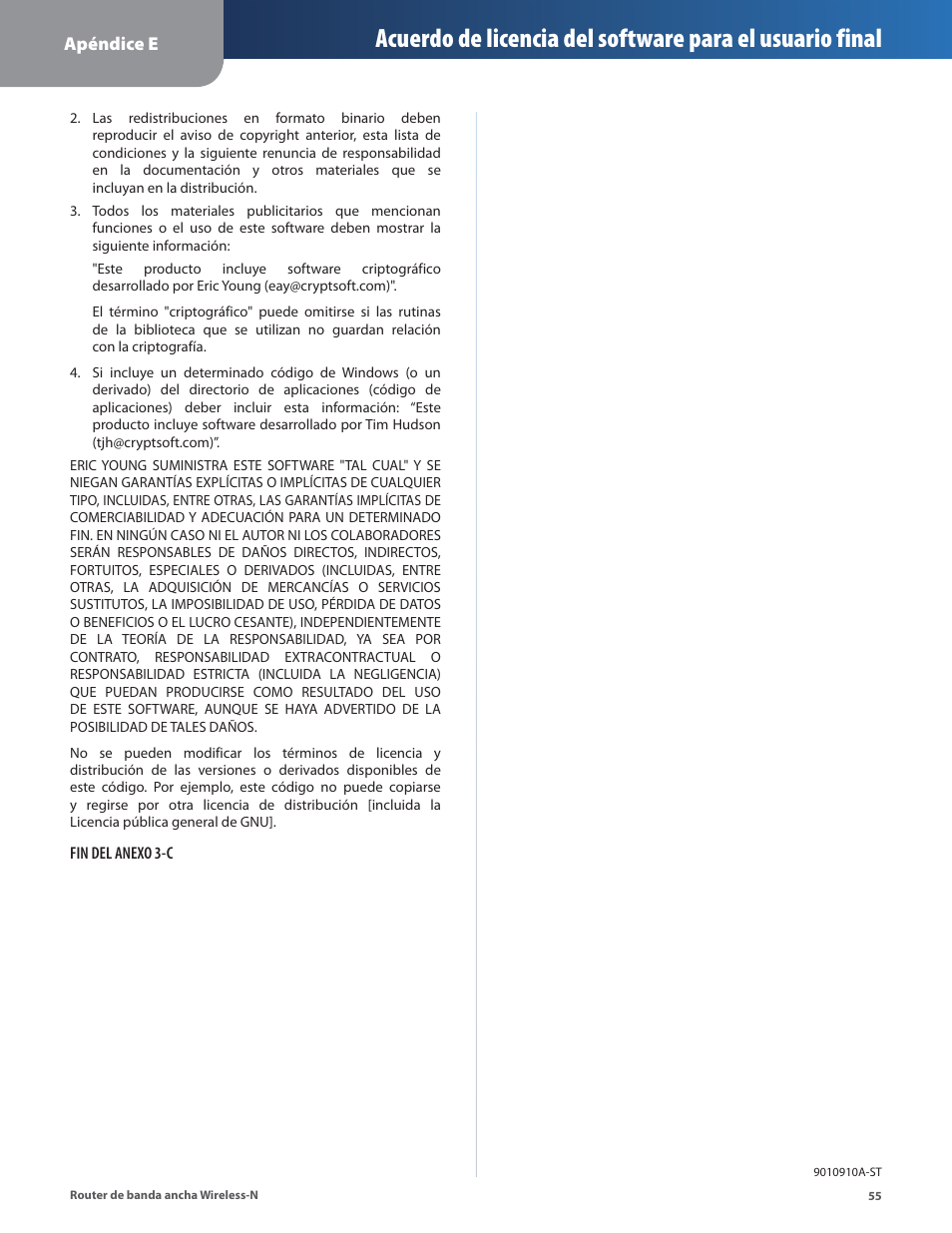 Apéndice e | Linksys IWIRELESS-N WRT160N User Manual | Page 112 / 168