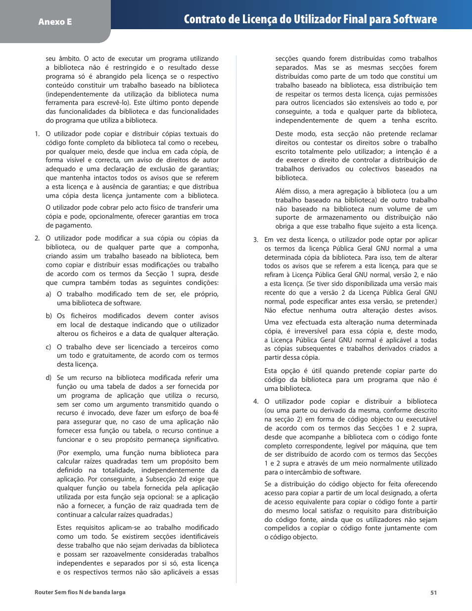 Anexo e | Linksys IWIRELESS-N WRT160N User Manual | Page 164 / 168