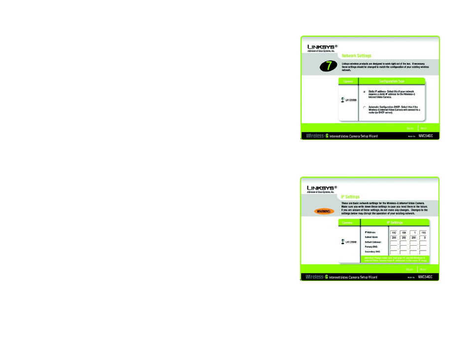 Linksys WVC54GC User Manual | Page 22 / 91