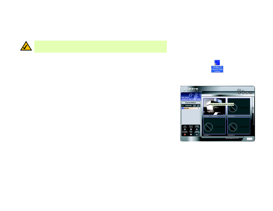 Using the multi-camera viewer & recorder utility | Linksys WVC54GC User Manual | Page 31 / 91