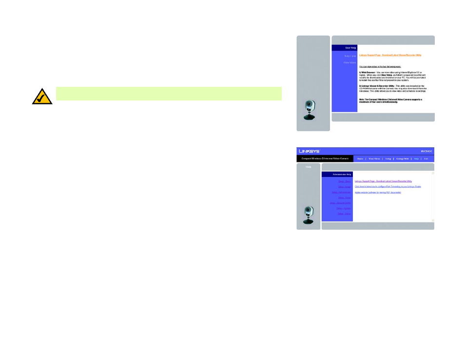 Help | Linksys WVC54GC User Manual | Page 68 / 91