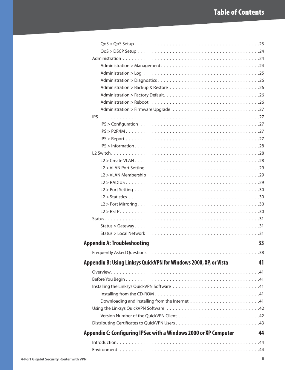 Linksys RVS4000 User Manual | Page 4 / 68