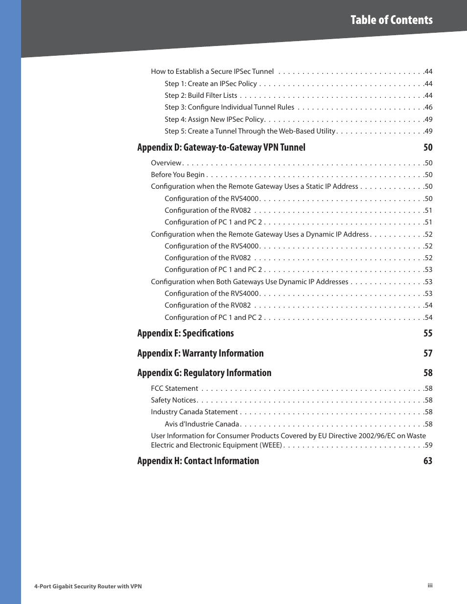 Linksys RVS4000 User Manual | Page 5 / 68
