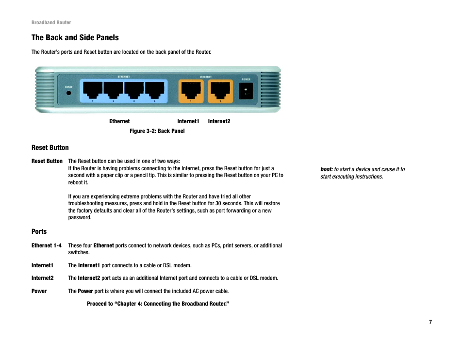 The back and side panels | Linksys RT042 User Manual | Page 13 / 68