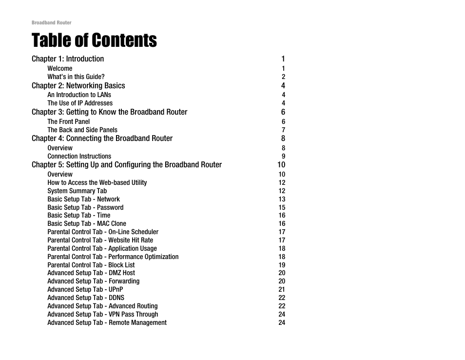 Linksys RT042 User Manual | Page 3 / 68