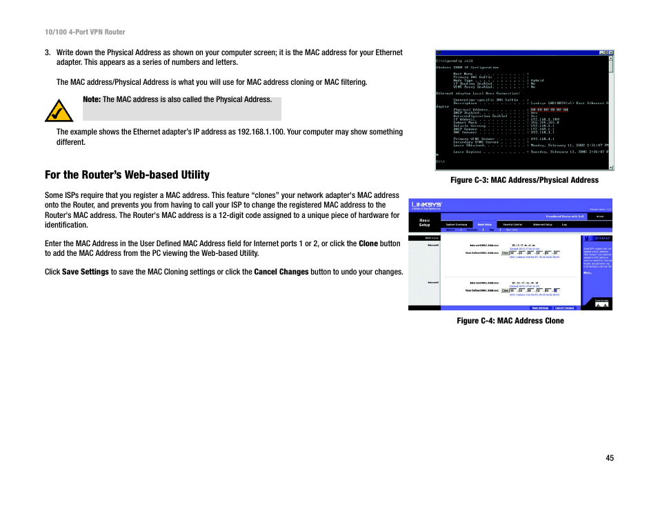 For the router’s web-based utility | Linksys RT042 User Manual | Page 51 / 68