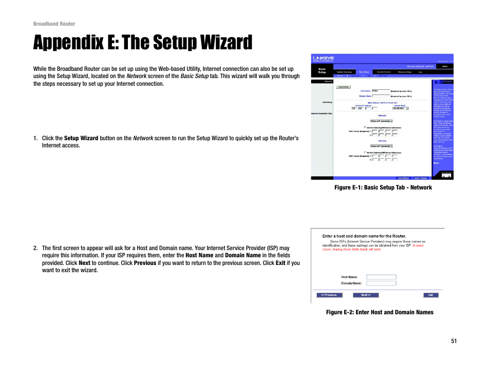 Appendix e: the setup wizard | Linksys RT042 User Manual | Page 57 / 68