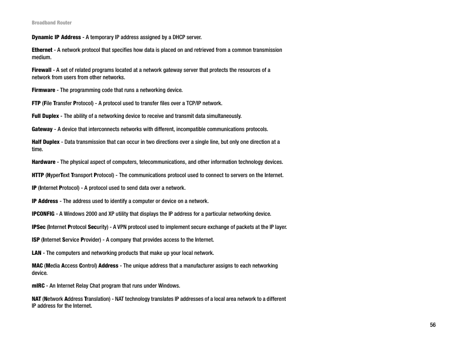 Linksys RT042 User Manual | Page 62 / 68