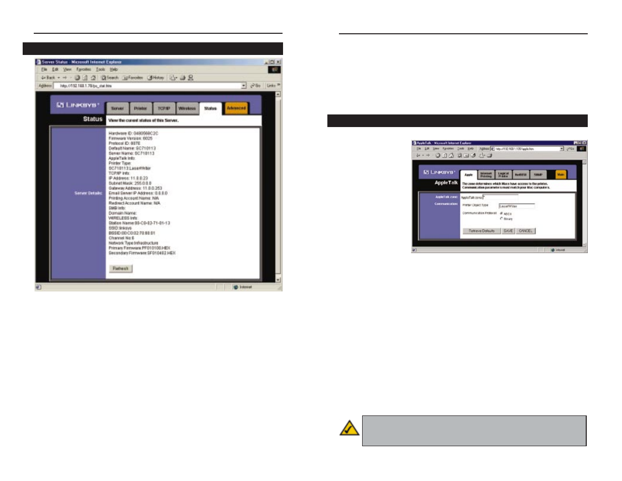 Chapter 7: advanced properties | Linksys WPS11 User Manual | Page 17 / 31