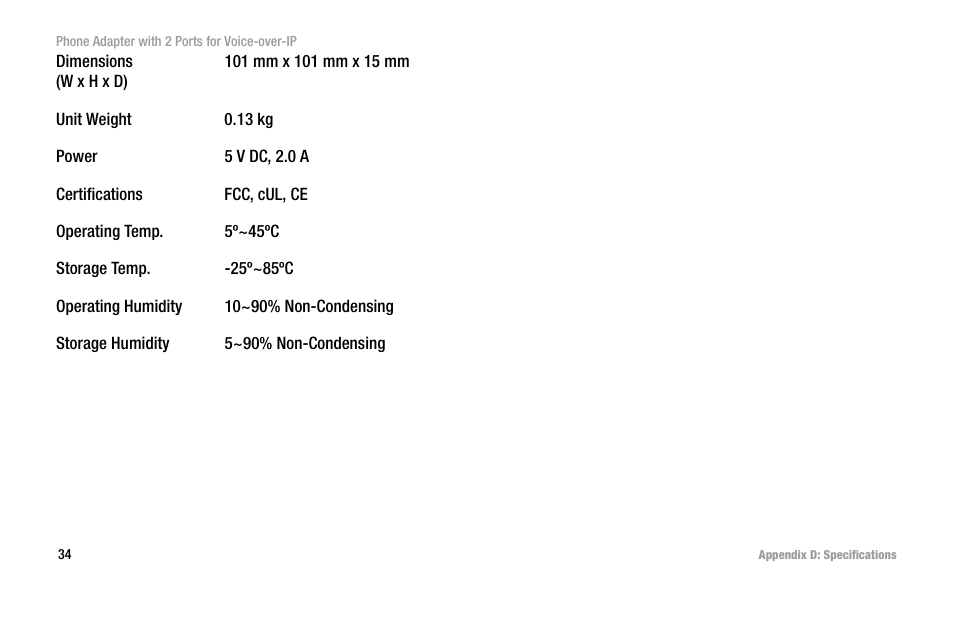 Linksys PAP2-VU User Manual | Page 39 / 46
