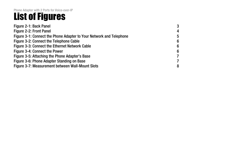 List of figures | Linksys PAP2-VU User Manual | Page 5 / 46