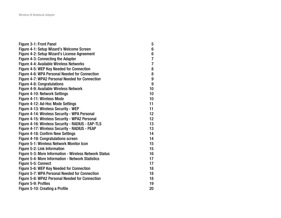 List of figures | Linksys 2 User Manual | Page 5 / 65