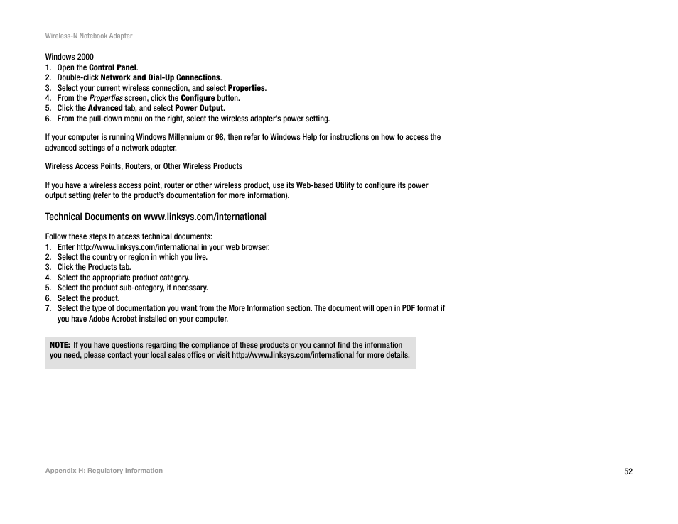 Linksys 2 User Manual | Page 58 / 65