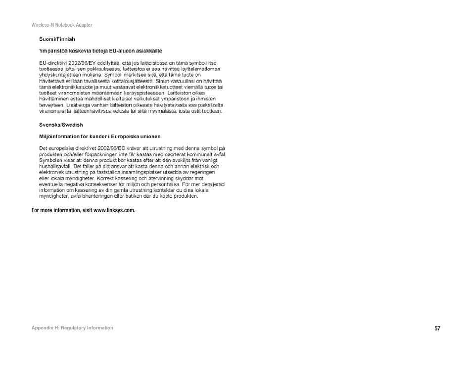 Linksys 2 User Manual | Page 63 / 65