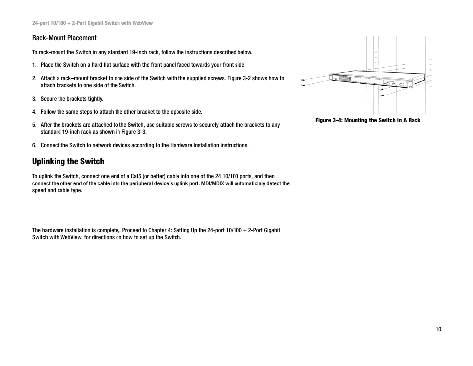 Uplinking the switch | Linksys SRW224 User Manual | Page 16 / 47