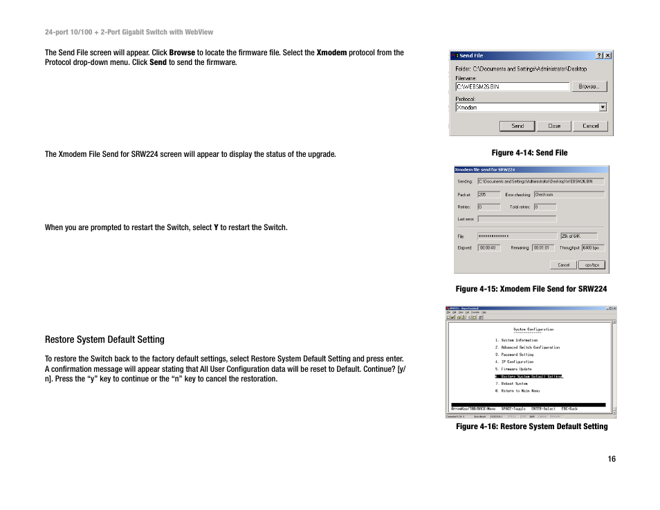 Linksys SRW224 User Manual | Page 22 / 47