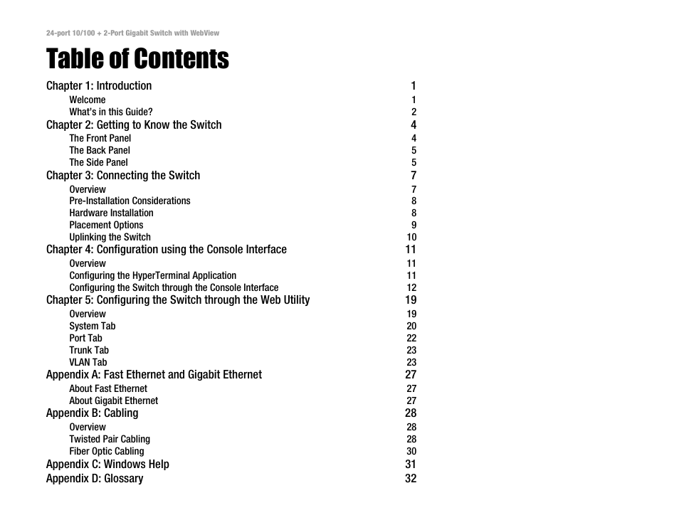 Linksys SRW224 User Manual | Page 3 / 47