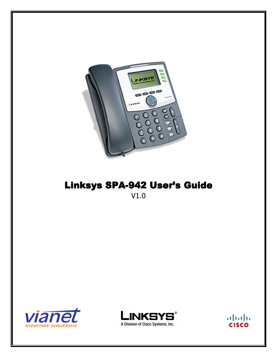 Linksys SPA-942 User Manual | 8 pages