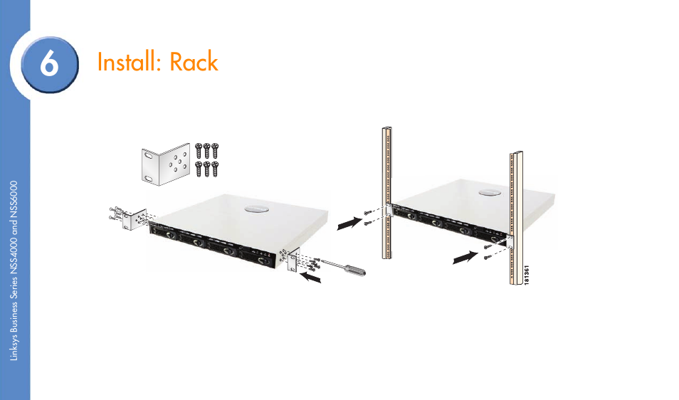 Install: rack | Linksys NSS4000 User Manual | Page 8 / 24