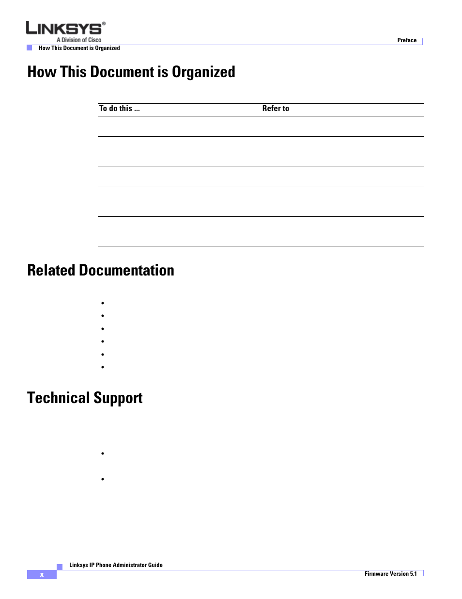 Related documentation, Technical support, How this document is organized | Linksys SPA 900 Series User Manual | Page 11 / 165