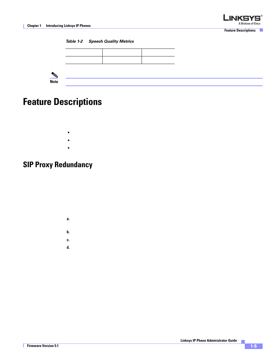 Feature descriptions, Sip proxy redundancy | Linksys SPA 900 Series User Manual | Page 16 / 165