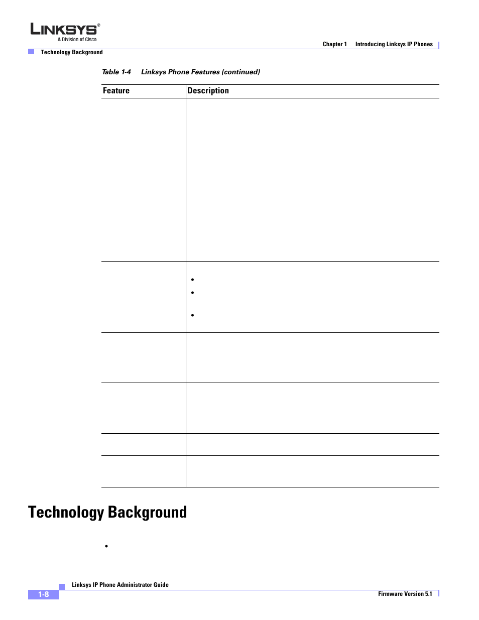 Technology background | Linksys SPA 900 Series User Manual | Page 19 / 165