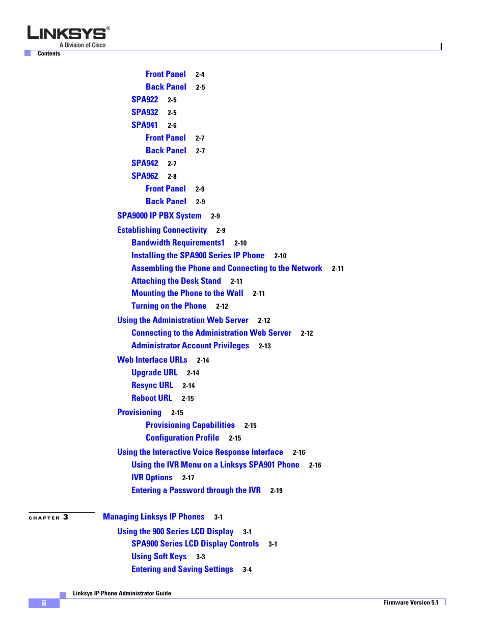 Linksys SPA 900 Series User Manual | Page 3 / 165