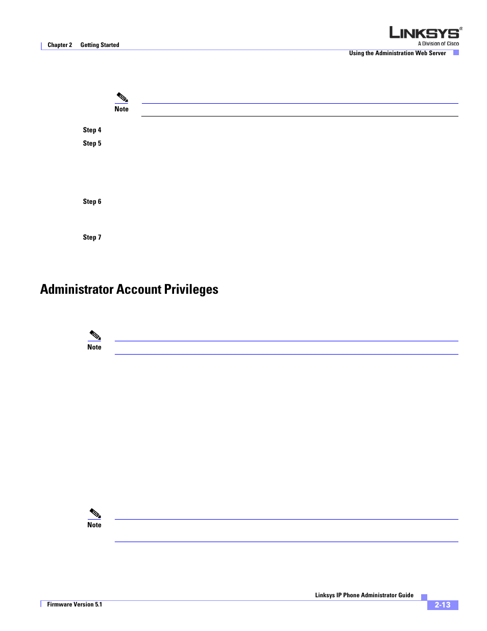 Administrator account privileges | Linksys SPA 900 Series User Manual | Page 36 / 165