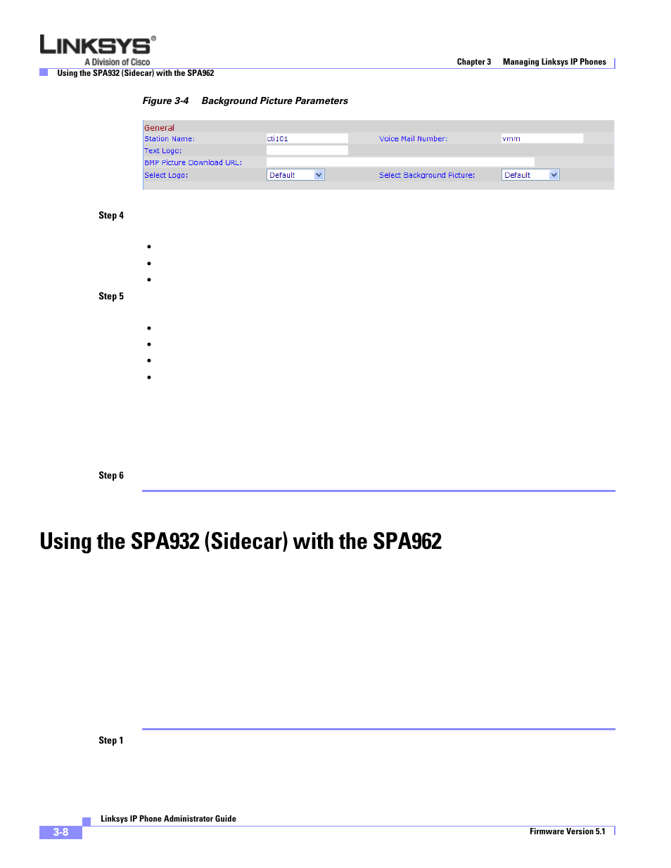 Using the spa932 (sidecar) with the spa962 | Linksys SPA 900 Series User Manual | Page 51 / 165