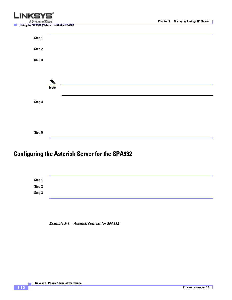 Configuring the asterisk server for the spa932 | Linksys SPA 900 Series User Manual | Page 53 / 165