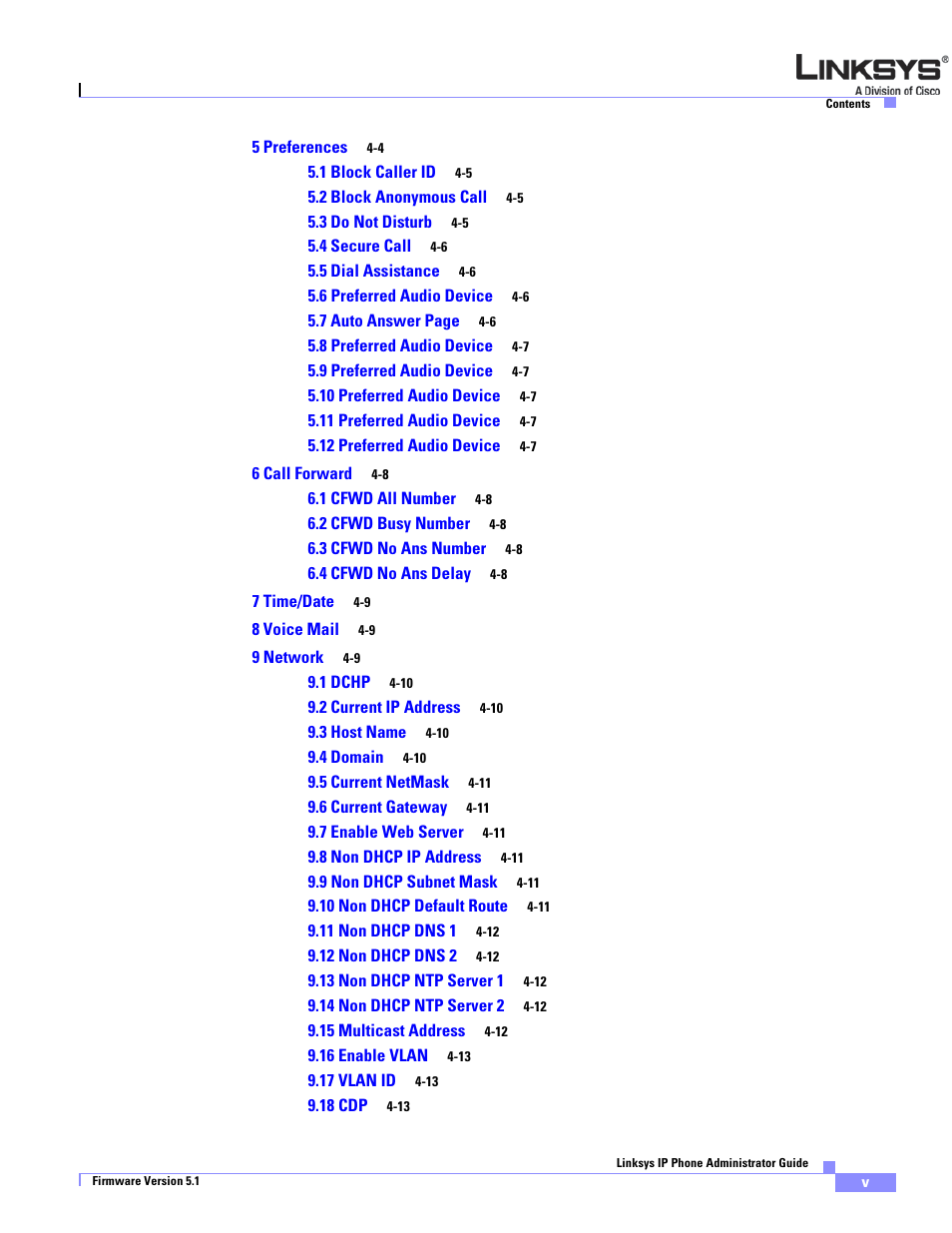 Linksys SPA 900 Series User Manual | Page 6 / 165