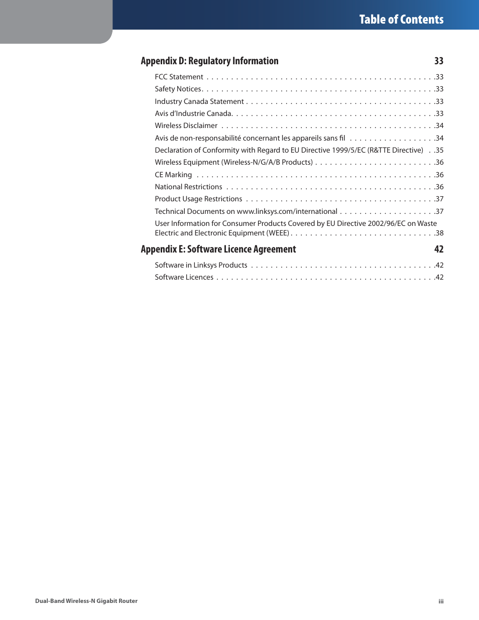 Linksys Dual-Band Wireless-N Gigabit Router WRT320N User Manual | Page 4 / 54