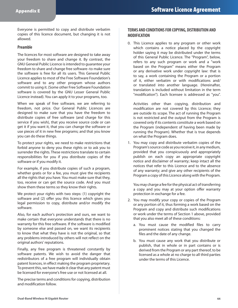 Software licence agreement | Linksys Dual-Band Wireless-N Gigabit Router WRT320N User Manual | Page 45 / 54