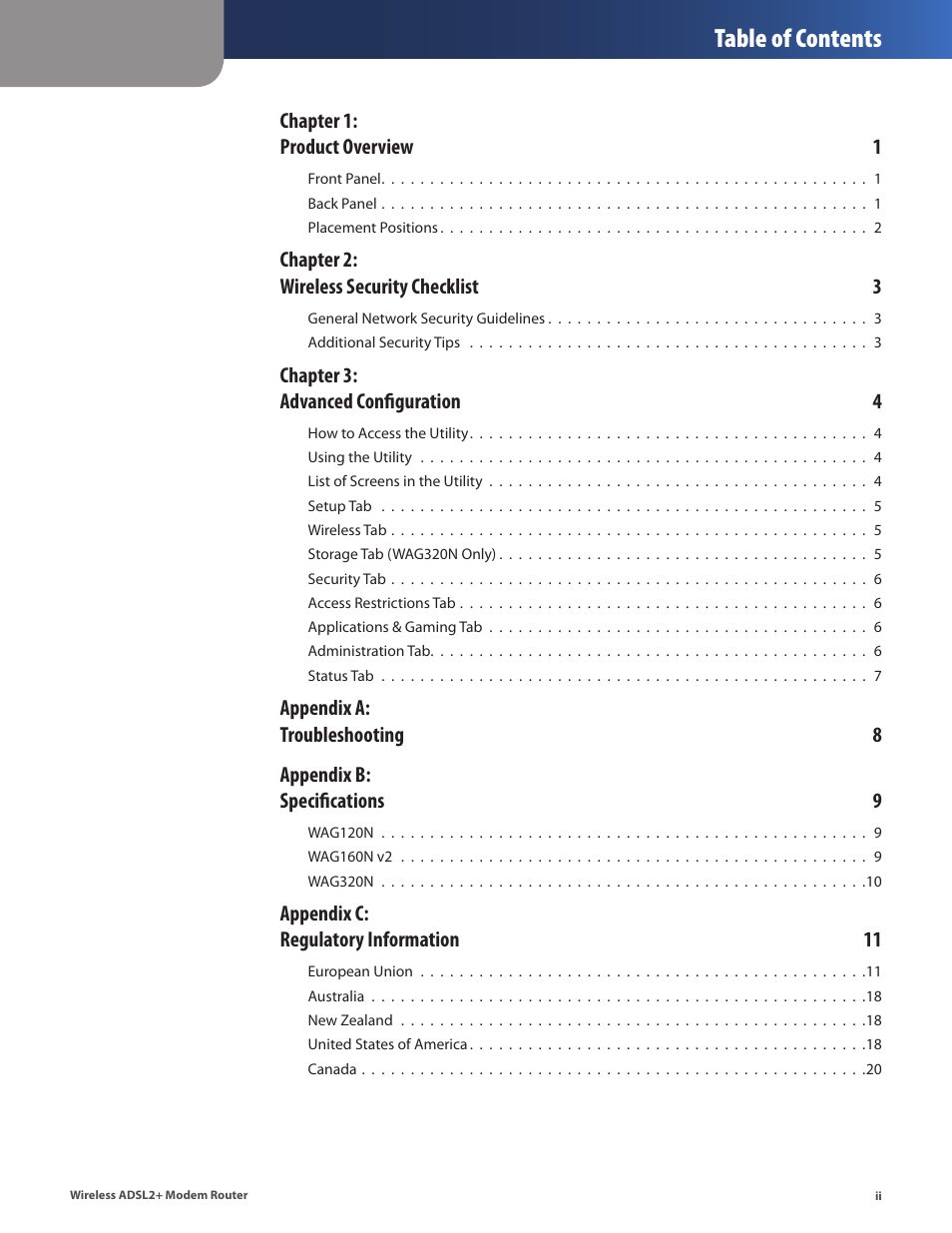 Linksys WAG320N User Manual | Page 3 / 23