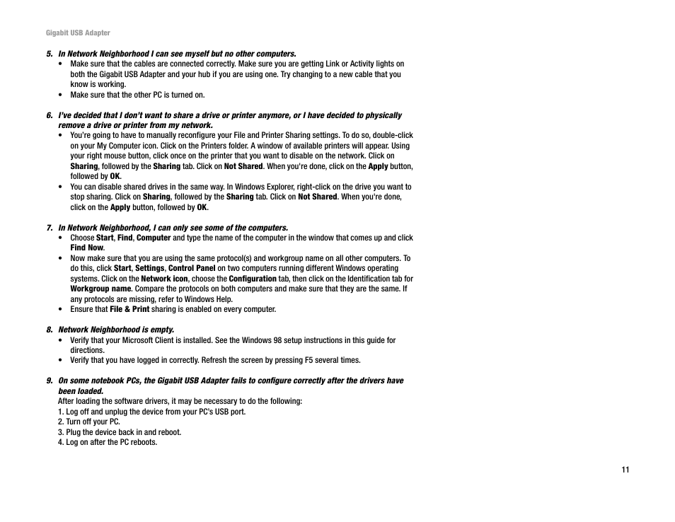 Linksys USB1000 User Manual | Page 15 / 26