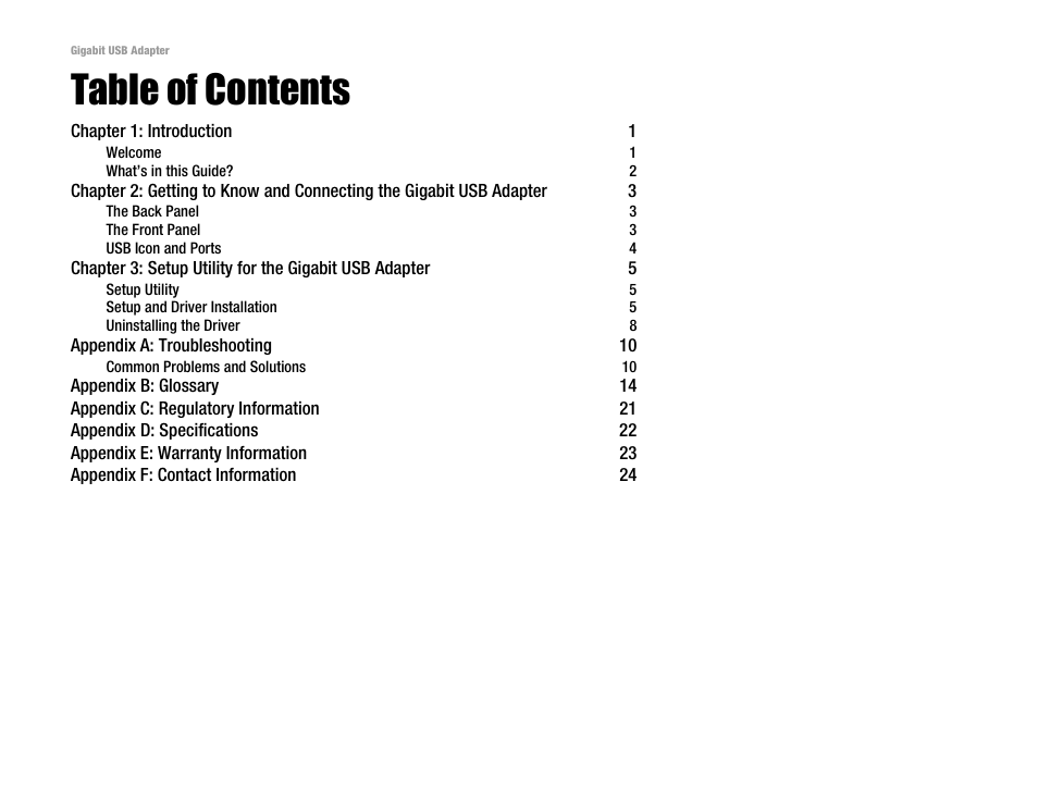 Linksys USB1000 User Manual | Page 3 / 26